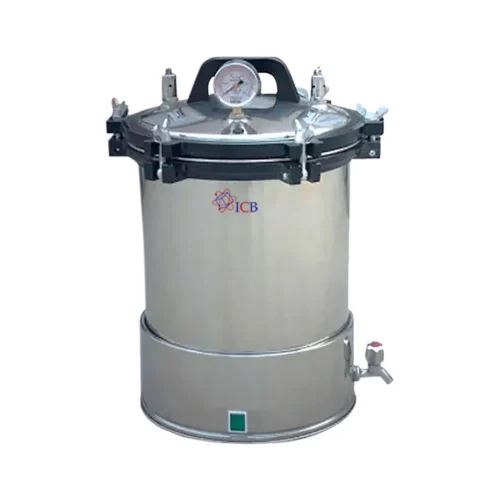 Autoclave ICB modelo ACF100347 de 18 litros con válvula manual, ideal para esterilización de instrumentos