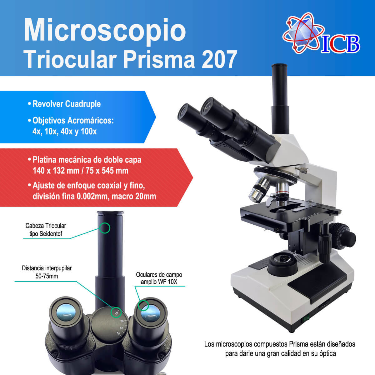 Microscopio Triocular