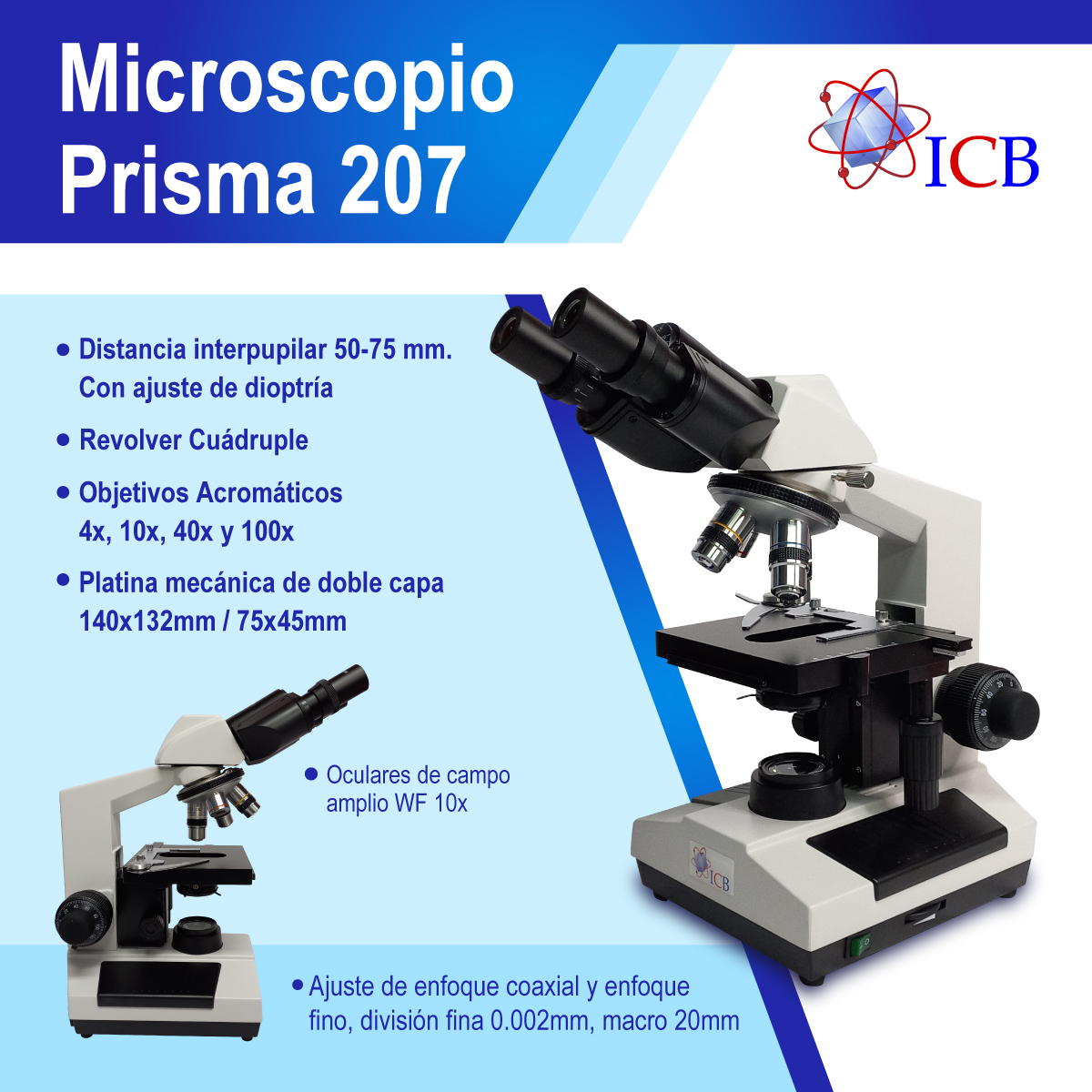 Microscopio profesional de Laboratorio