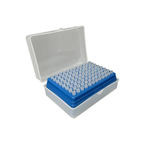 Rack de puntas ultramicro 0.5–10 µL, 96 pzas, polipropileno