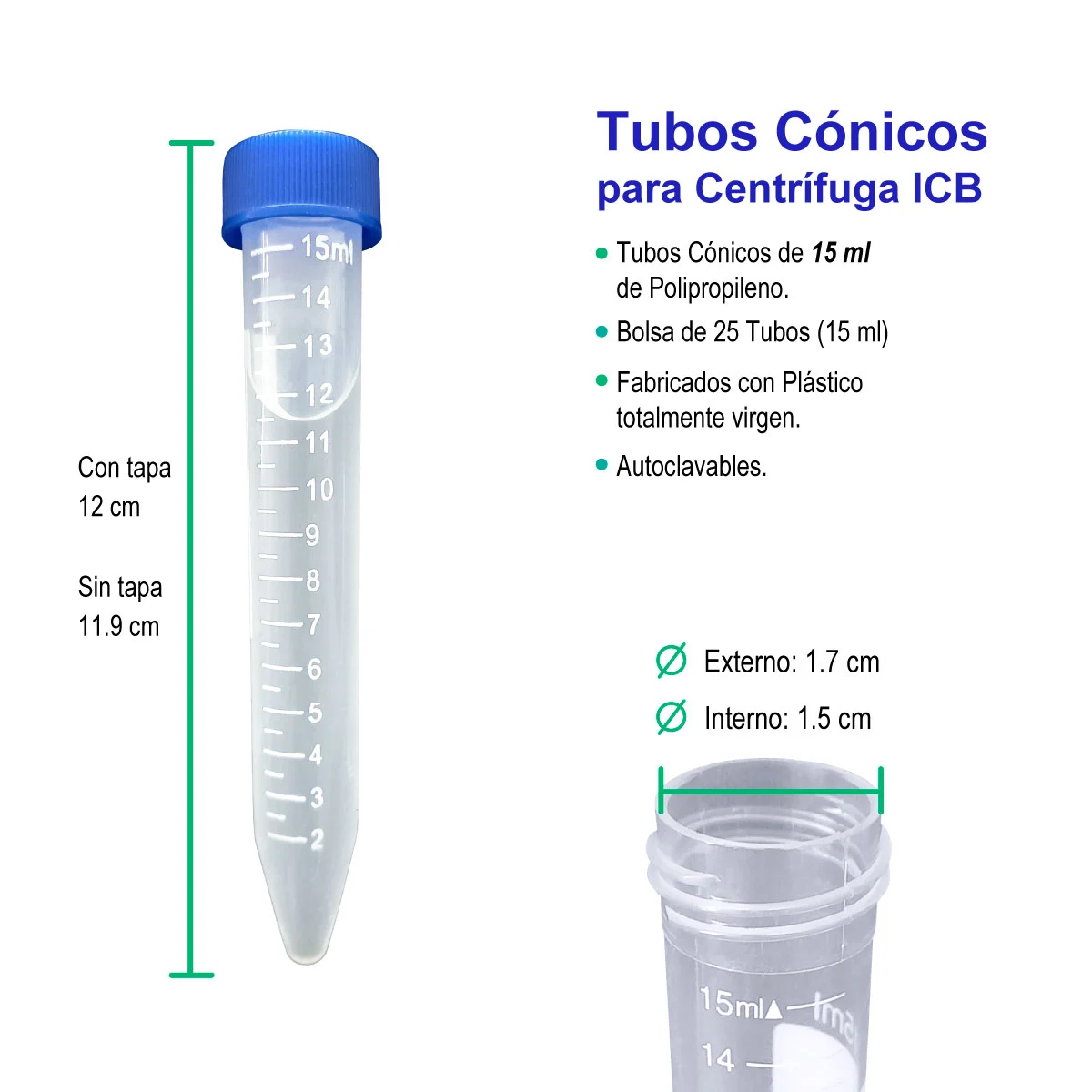 Tubos Cónicos de 15ml