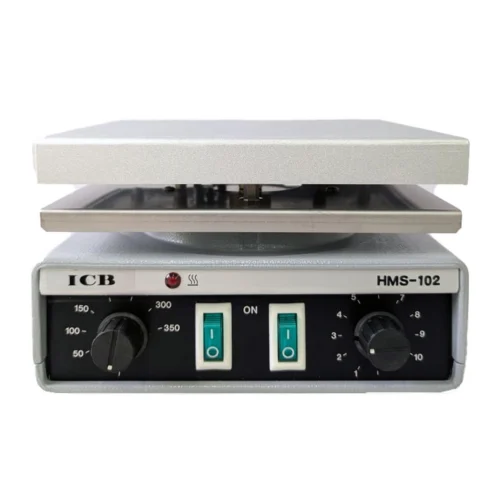 Agitador magnético ICB HMS-102 con placa de calentamiento y controles de velocidad