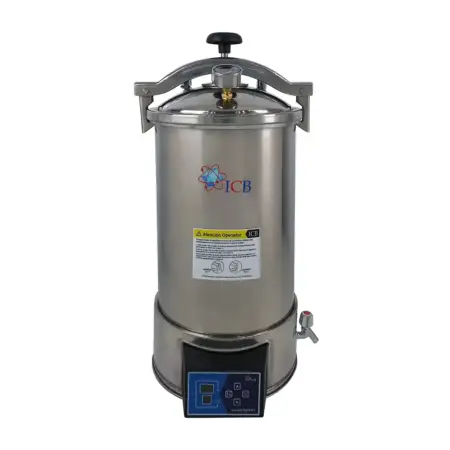 Autoclave de Laboratorio Digital ICB de 24 litros con control preciso de esterilización para clínicas, hospitales y universidades.