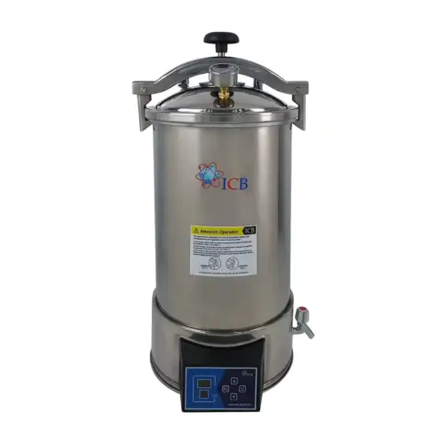 Autoclave de Laboratorio Digital ICB de 24 litros con control preciso de esterilización para clínicas, hospitales y universidades.