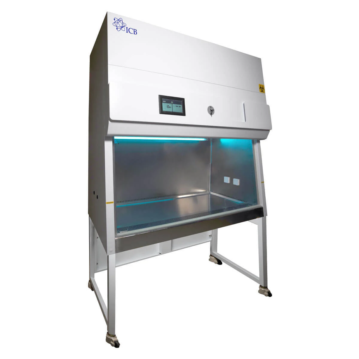 cabina-bioseguridad-clase-II-grande-03 Cabina de bioseguridad clase II ICB modelo CBF110213 con doble filtro HEPA y control digital, ideal para laboratorios clínicos y de microbiología