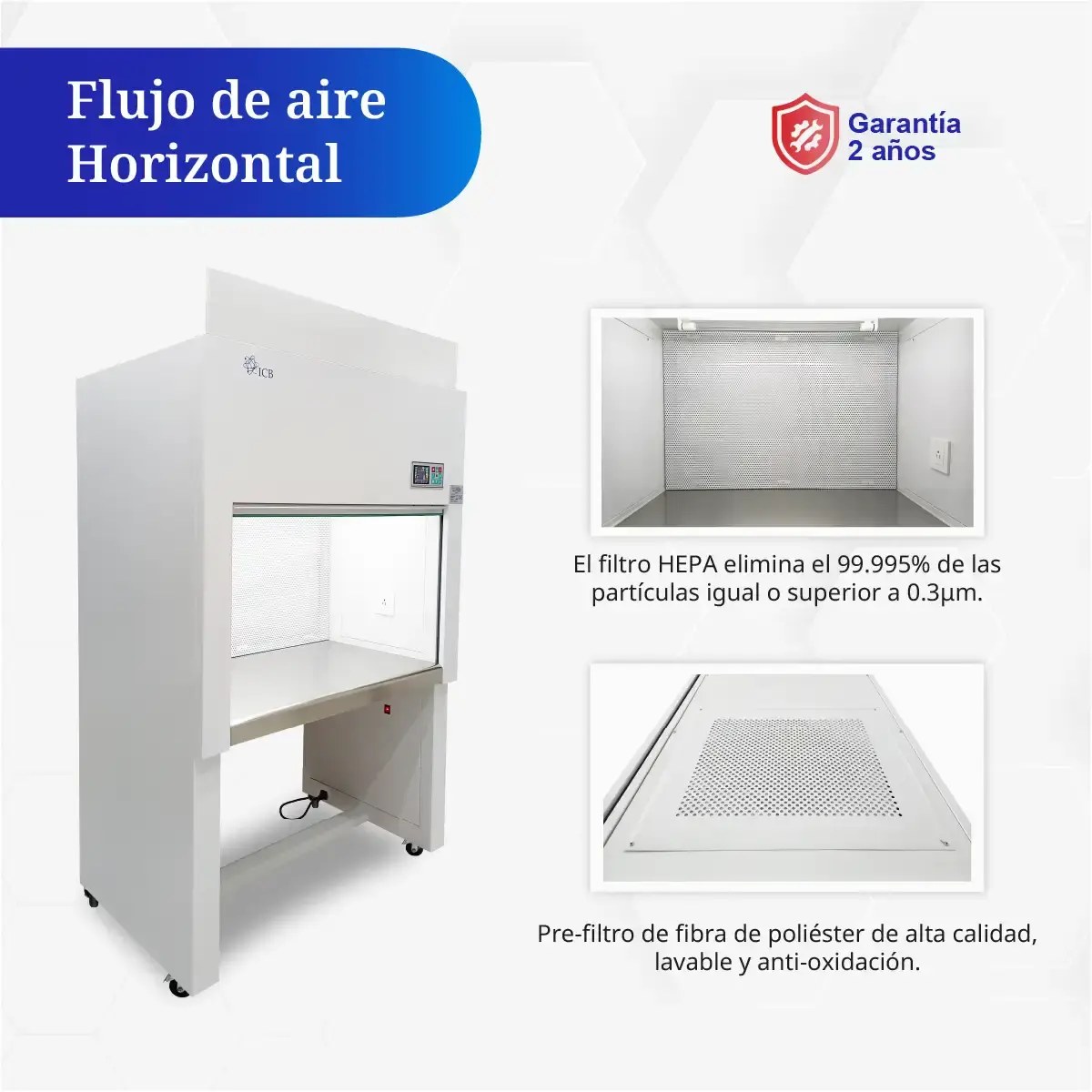 Campana de Flujo Laminar Horizontal para 1 Operador - Image 2