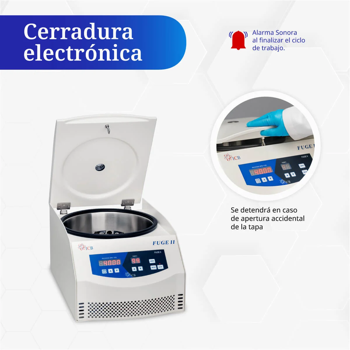 centrifuga de laboratorio marca ICB