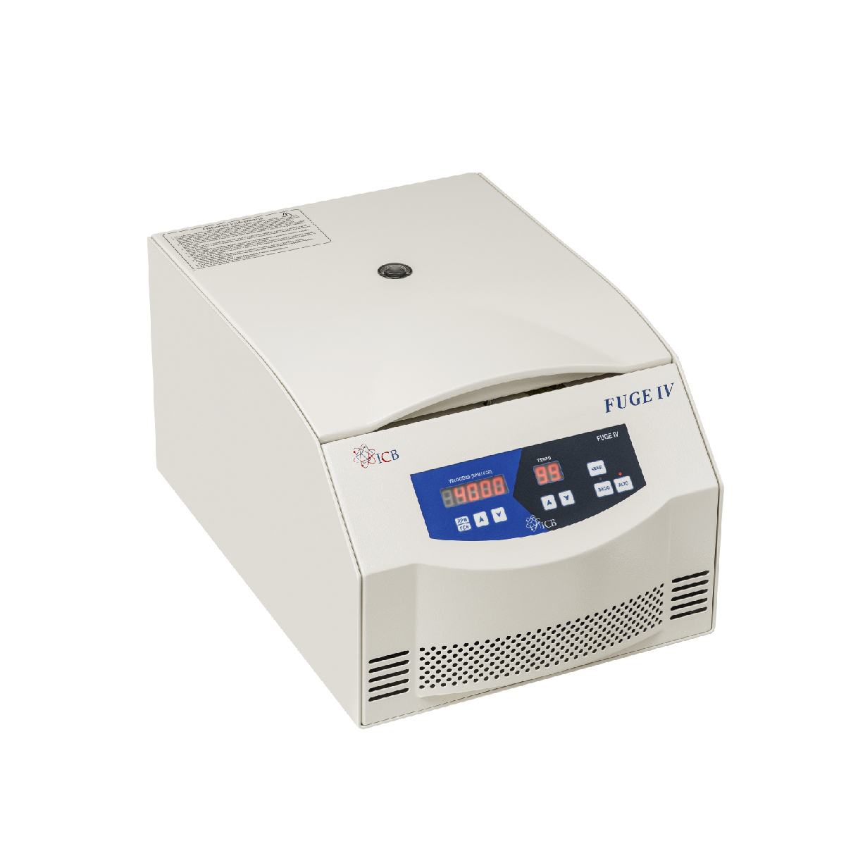 Centrífuga FUGE IV ICB para laboratorio con diseño horizontal y pantalla LED para control preciso
