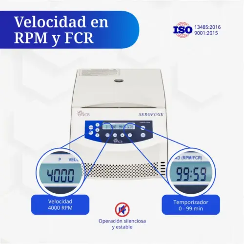 Panel de control de la Centrifuga serologica ICB