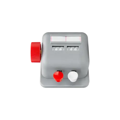 Contador de células mecánico ICB de 2 teclas con perillas y visor numérico.