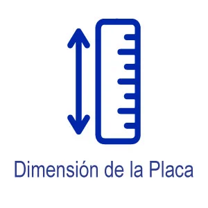 Dimensión de la placa