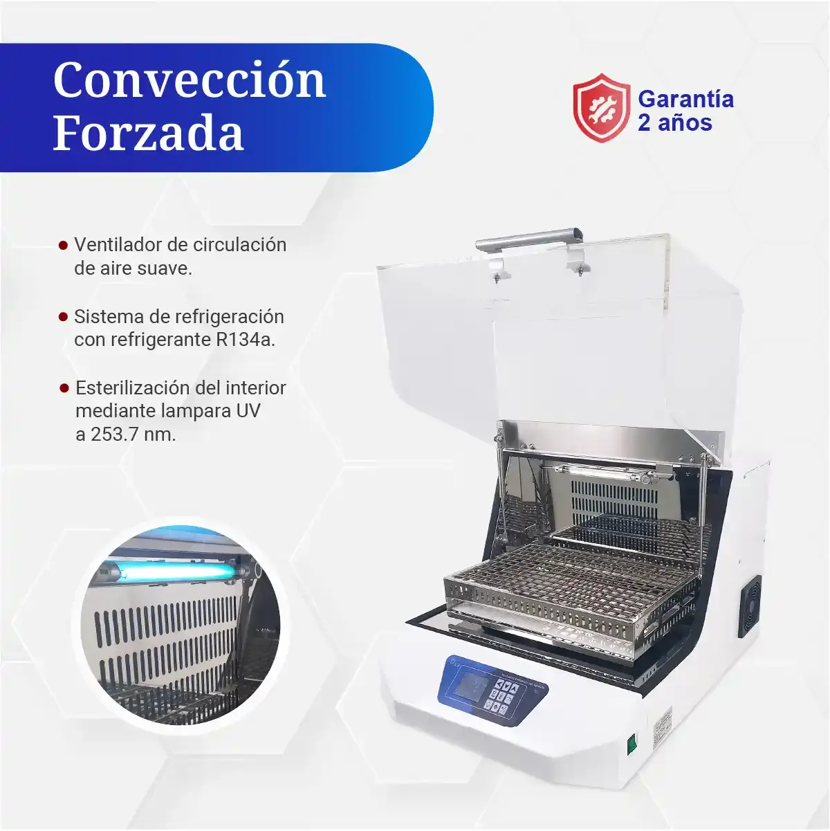 incubadora refrigerada con agitación convección forzada marca ICB