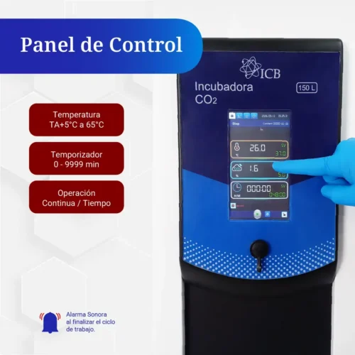 Incubadora CO2 150 litros Panel de control