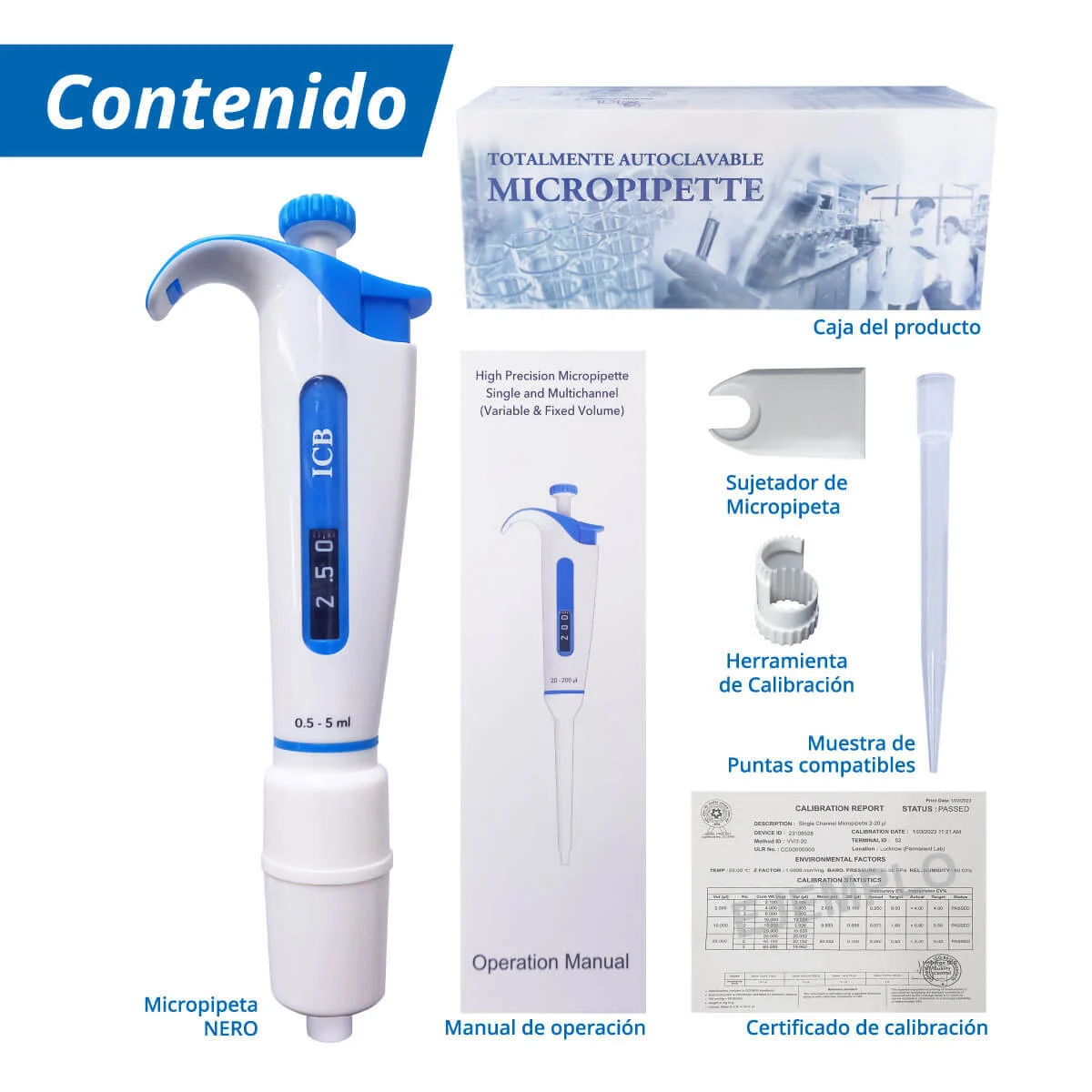 Micropipeta ICB Contenido