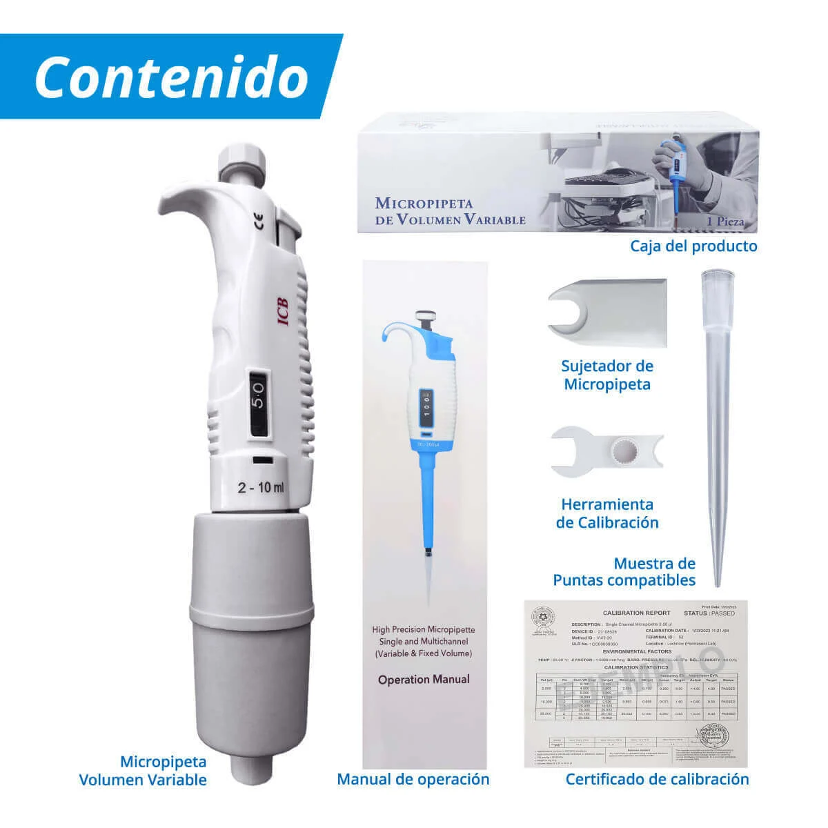 Micropipeta precio contenido