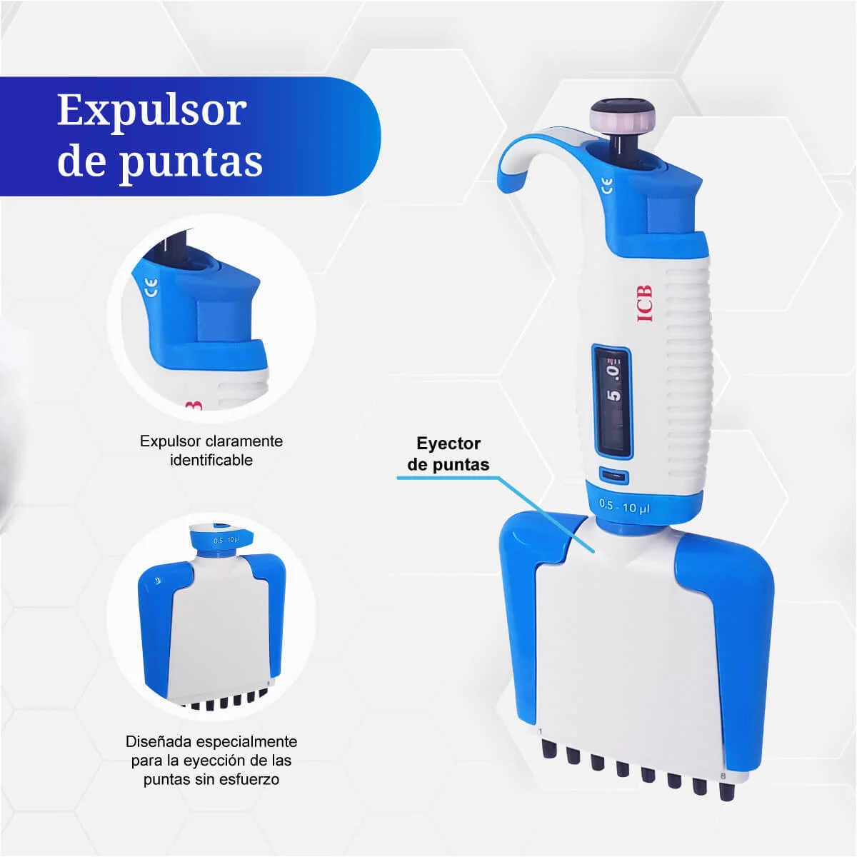 expulsor de puntas de micropipeta multicanal