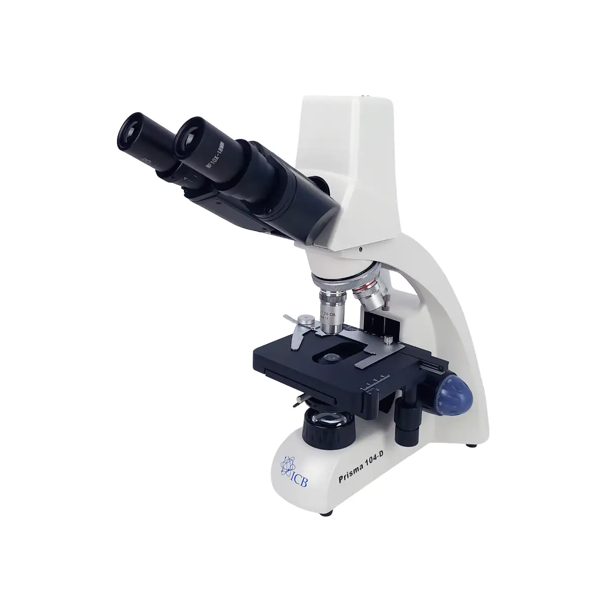 microscopio-104-d-mtp104092 Microscopio binocular de laboratorio Prisma 104 con cámara digital de 3 MP para observación y captura de muestras biológicas.