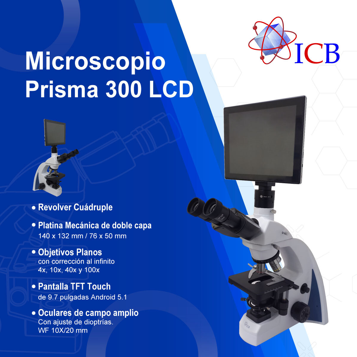 Microscopio Digital con Pantalla LCD