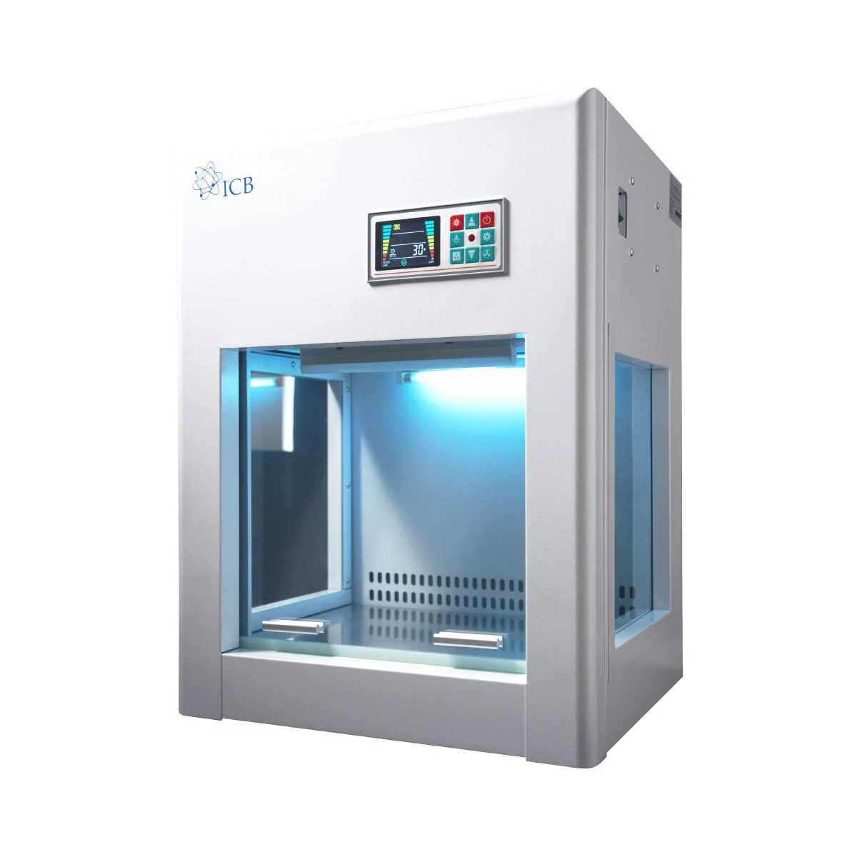 mini-cabina-bioseguridad-02 Gabinete de bioseguridad ICB modelo CBF110276 de mesa con filtro HEPA, lámpara UV y entorno estéril para laboratorio