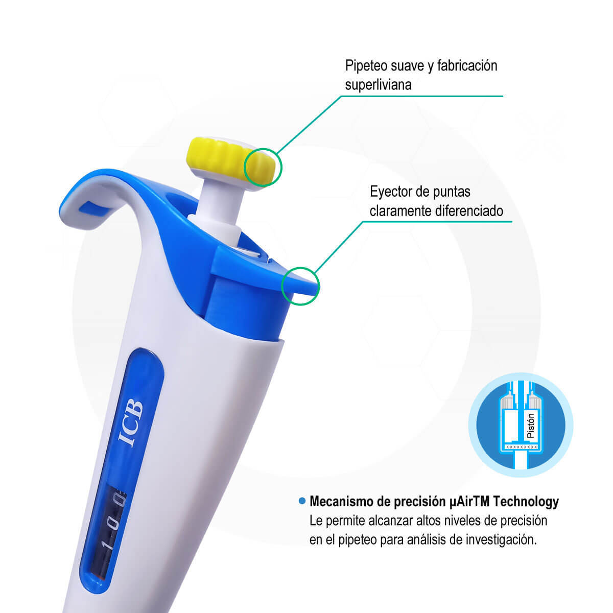 Micropipeta de Laboratorio 20 a 200 microlitros