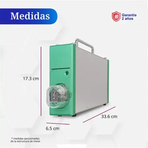 Sellador de bolsas ICB con medidas aproximadas 33.6 × 17.3 × 6.5 cm.