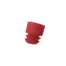 Tapón rojo para tubo de ensayo ICB de plástico resistente.