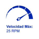 Máxima Velocidad del agitador 25 rpm